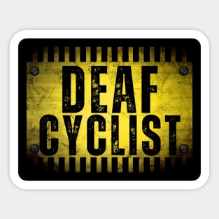 Deaf Cyclist Sticker